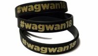 Wagwan18 2 - Custom Printed Silicone Gold Ink Wristbands by Promo-Bands.co.