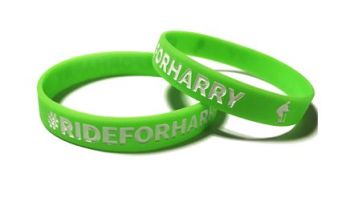 #RIDEFORHARRY Custom Printed Wristbands by www.promo-bands.co.uk