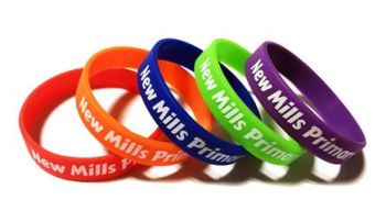 New Mills - Custom Printed Silicone Wristands by www.promo-bands.co.uk