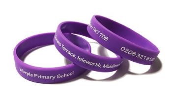 Worple Primary - Custom Printed Silicone Wristands by www.promo-bands.co.uk