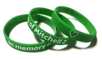 In Memory of Mitchell - Custom Printed Silicone Charity Remeberance Wristan