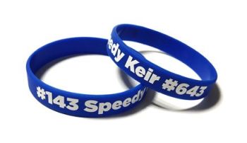 Speedy Keir - Custom Printed Silicone Wristbands by www.Promo-Bands.co.uk
