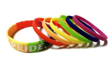 Rainbow Pride Products UK - Custom Printed Silicone Rainbiw Pride LGBTQ Wri