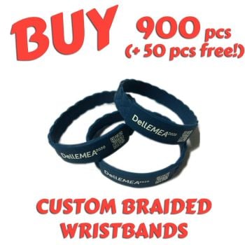 Braided Silicone Wristbands x 900 pcs (EXCLUSIVE DESIGN!)