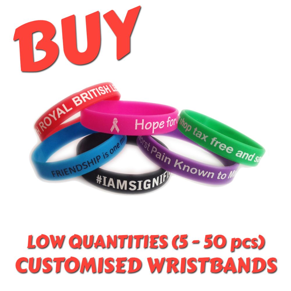 B4) Custom Printed Wristbands (5 pcs - 50 pcs)