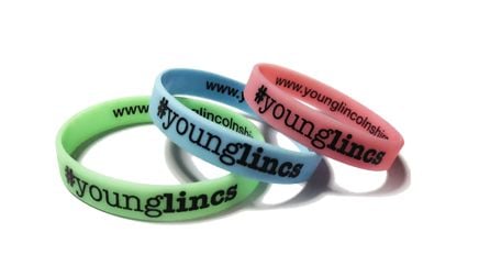 * Young Lincs Custom Printed Wristbands UK by www.promo-bands.co.uk