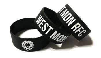 West Mon RFC - Custom Printed 25mm Wristbands by Promo-Bands.co.uk