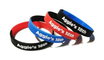 Aggies 18th Birthday Party - Custom Printed Party Wristbands by Promo-Bands