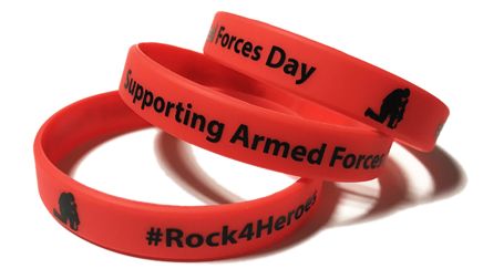 Rock4Heroes Supporting Armed Forces - Custom Printed Wristbands by Promo-Ba