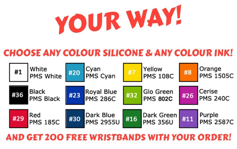 Personalised Silicone Wristbands