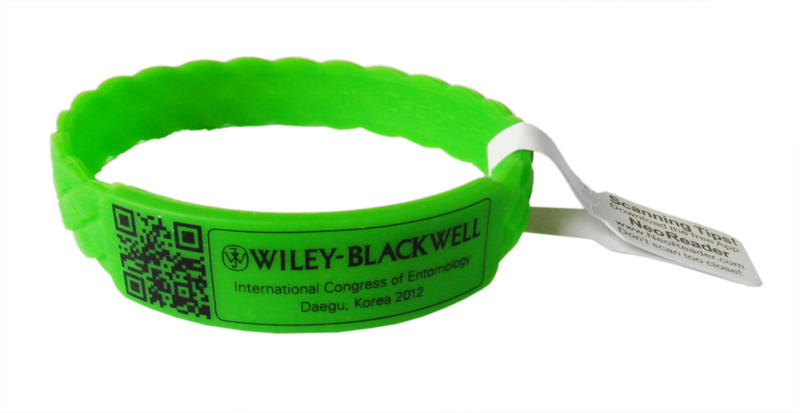 Custom Fabric Woven QR Barcode Code Printed Wristbands