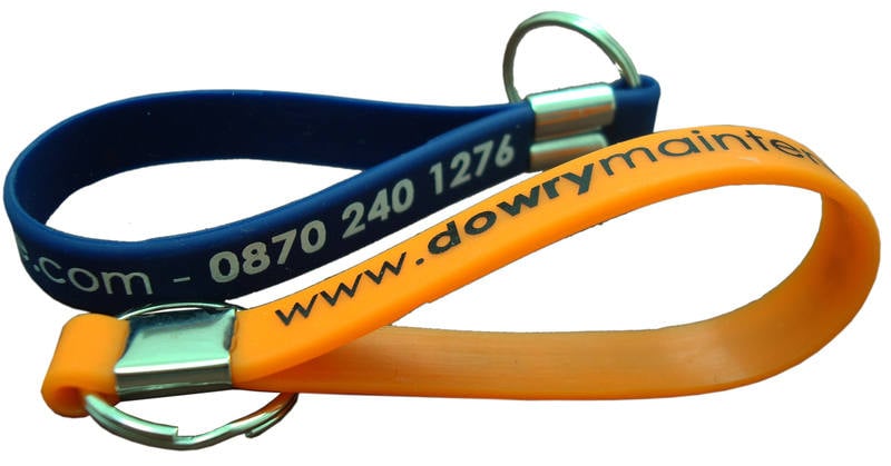 Silicone keyrings - www.Promo-Bands.co.uk