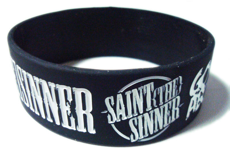 A. Saint The Sinner wristbands by www.promo-bands.co.uk
