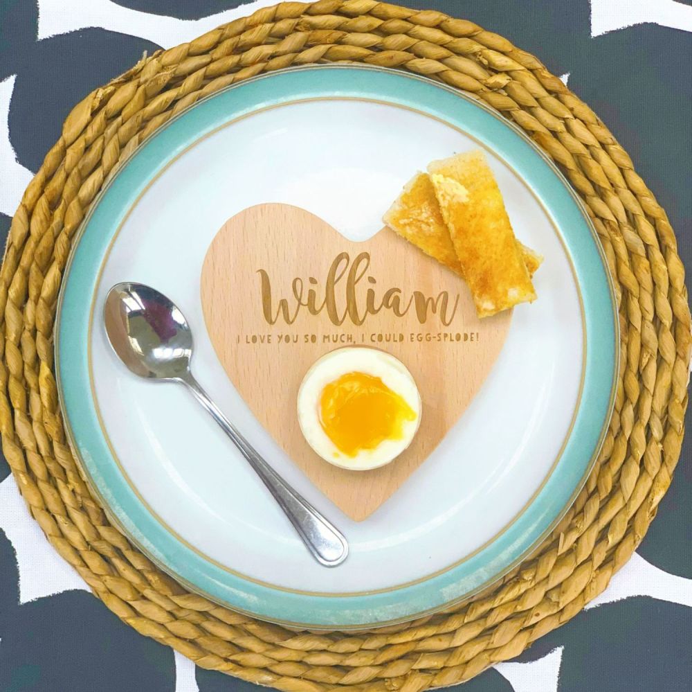 Heart shaped wooden egg board