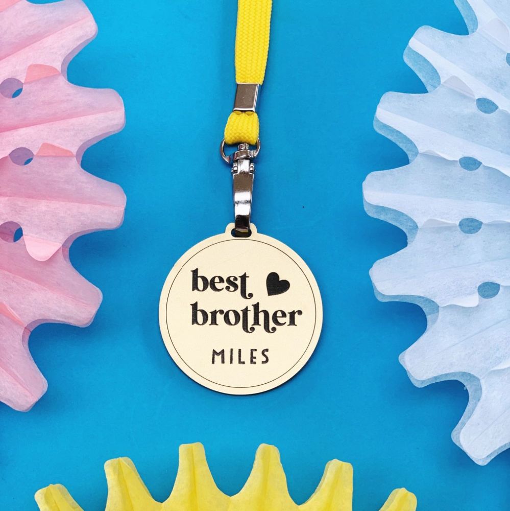Personalised Best Brother medal