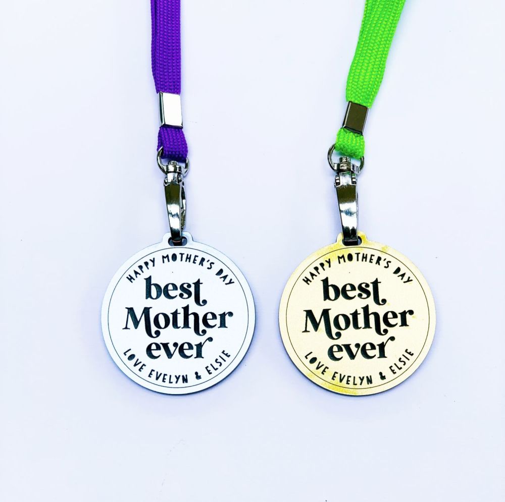 Personalised Best Mother Ever medal