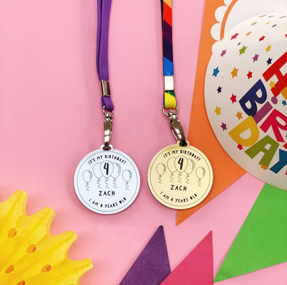 Personalised I Am Four Today Medal