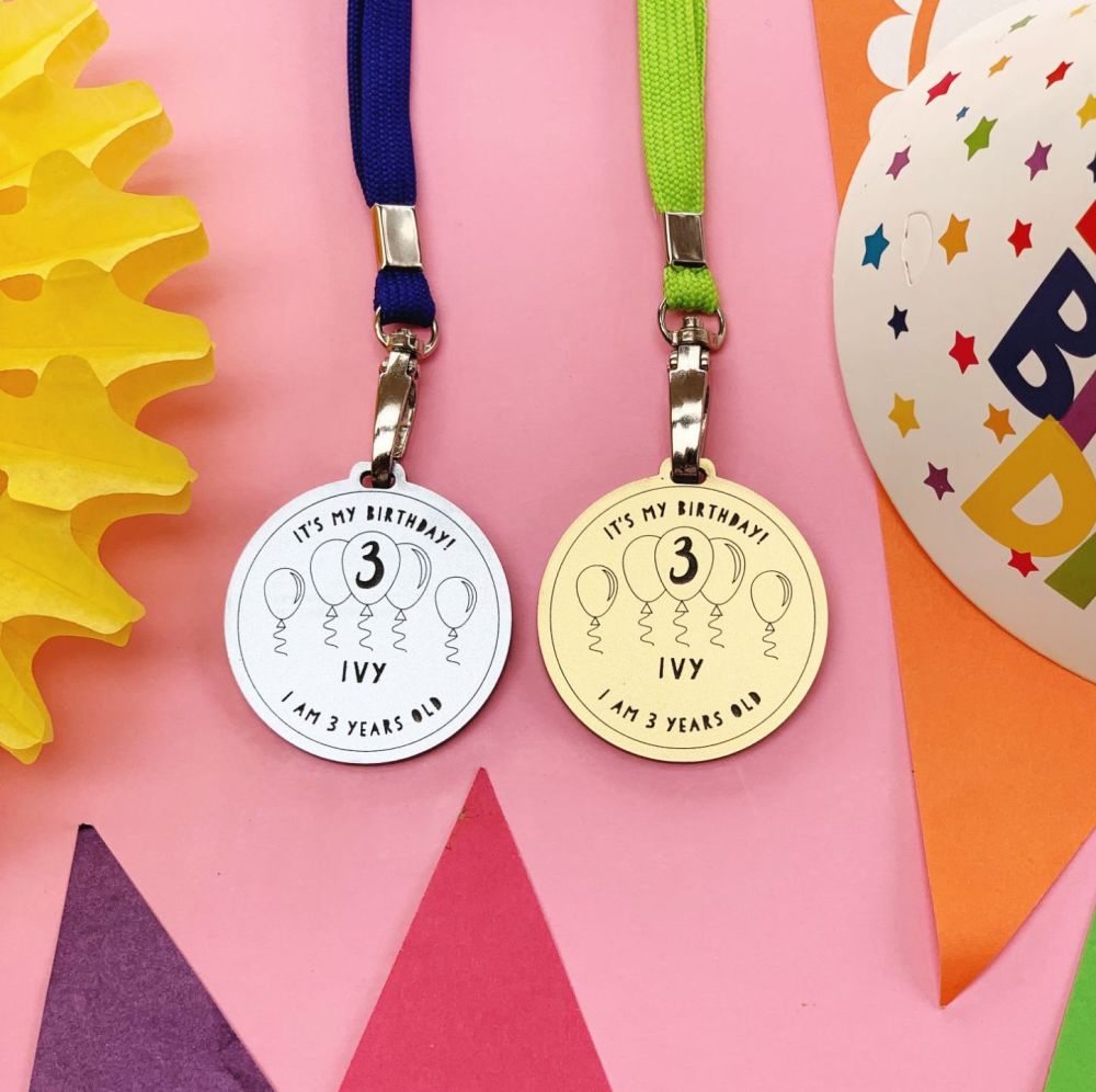 Personalised I Am Three Today Medal