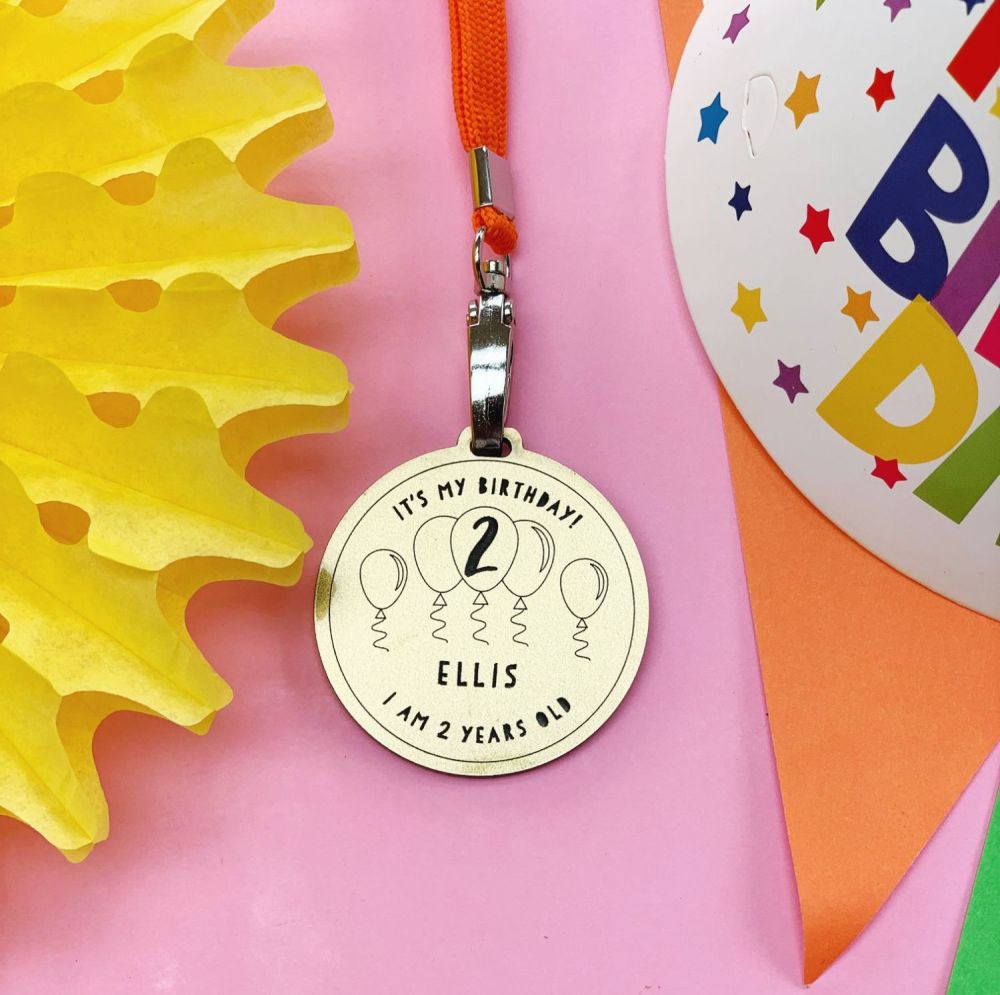 Personalised I Am Two Today Medal