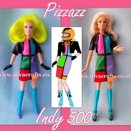 pizzazz - indy 500 outfit jem doll clothes cazjar