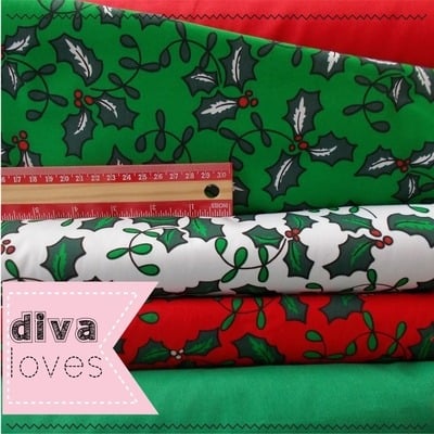 christmas fat quarter polyctton fabric bundle diva crafts diva loves week 1