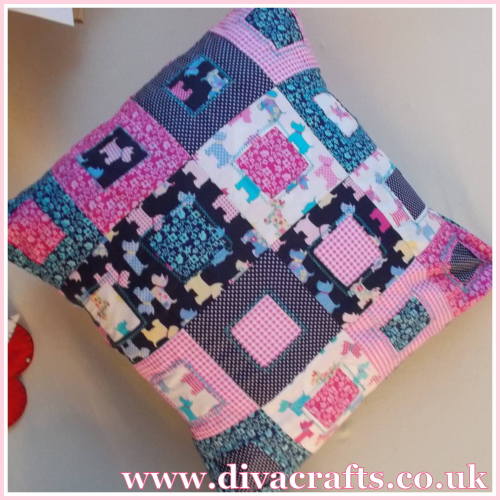 patchwork cushion diva crafts