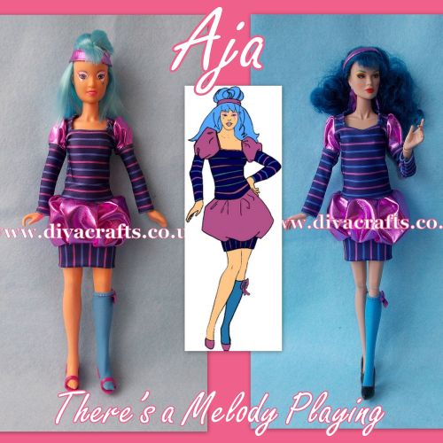 aja theres a melody playing outfit fashion jem doll clothes cazjar
