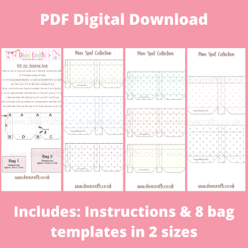 PDF Digital Download Printable Mini Doll Size Shopping Bags - Mini Spot Collection