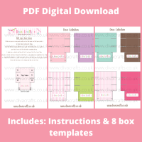 PDF Digital Download Printable Mini Doll Size Shoe Boxes - Diva Collection