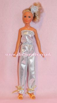 Handmade by Cazjar Kenner Darci Doll Fashion - Disco Jumpsuit Reproduction