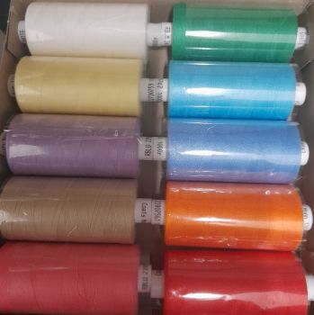 Moon Thread 100 yards x 10 Assorted Colours Pack B