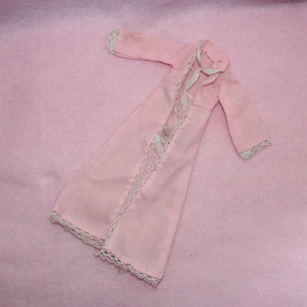 Vintage Doll item - Pink Cotton Dressing Gown