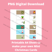 *FREEBIE* PNG Digital Download Printable Mini Christmas Cards