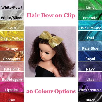 SINDY Doll Hair Bow on Clip - Sparkle (Colour Choice)