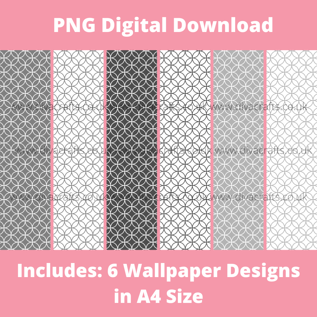 PNG Digital Download Printable Mini Doll Size Wallpaper - Tile Design #1 - 