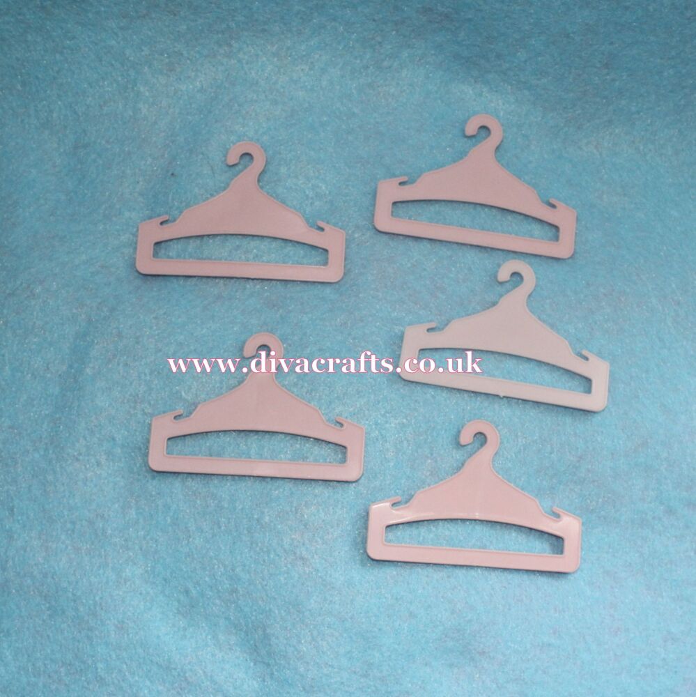 Unbraded Coat Hangers - Pink x 5