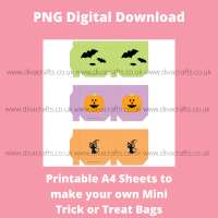 *FREEBIE* PNG Digital Download Printable Mini Halloween Trick or Treat Bags Set 1