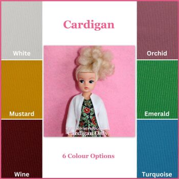 Handmade by Cazjar Pedigree Sindy Fashion - Cardigan Only - Colour Choice