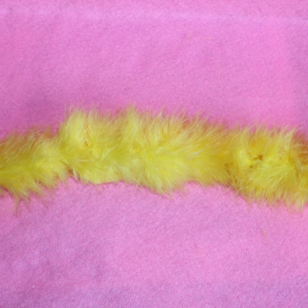 Marabou Feather Boa for Fashion Dolls - Yellow