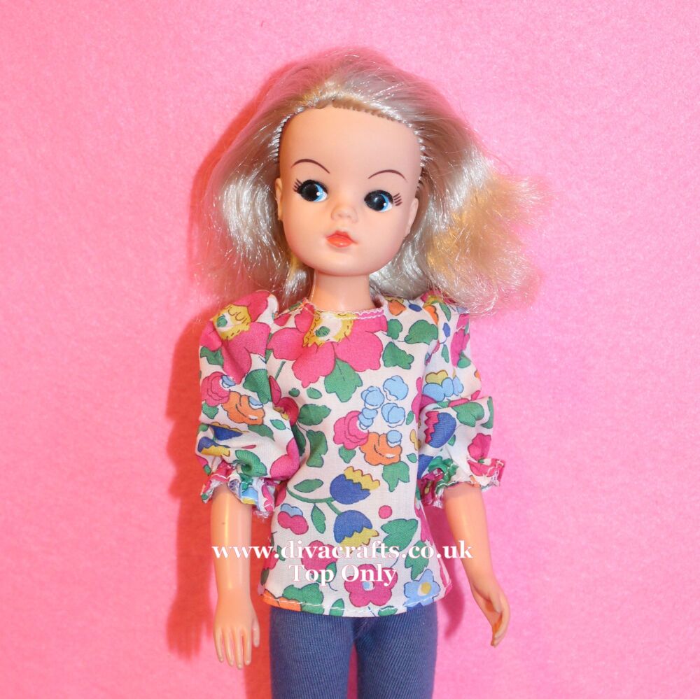 Handmade by Cazjar Pedigree Sindy Fashion - 149 Liberty Print Top Only