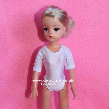 Handmade by Cazjar Pedigree Sindy Fashion - Leotard Only - White