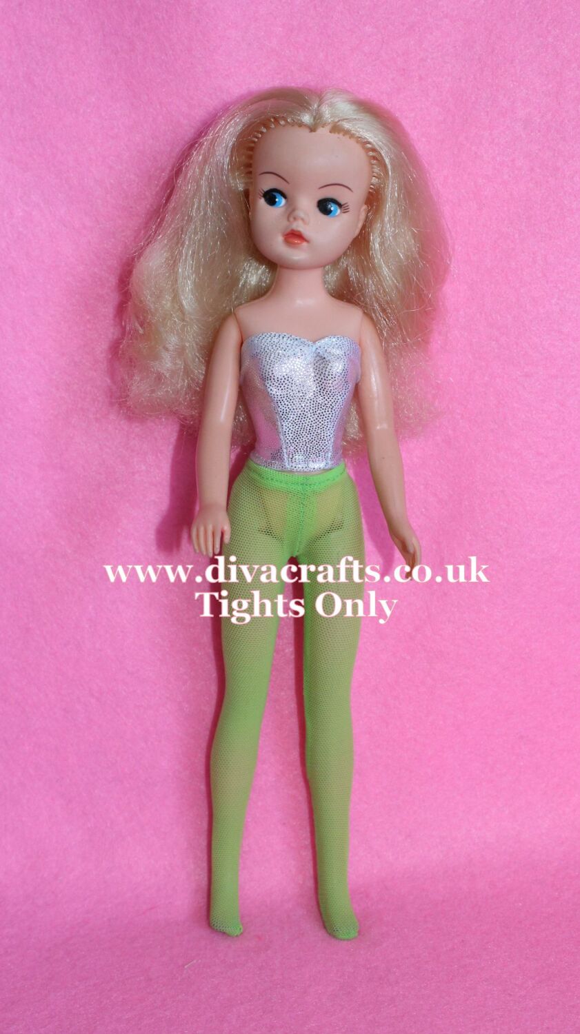 <!-- 0001 --> Handmade by Cazjar Pedigree Sindy Fashion -  Net Tights - Gre