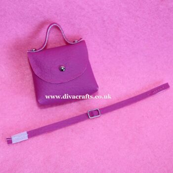 Handmade by Cazjar Pedigree Sindy Doll Size Bag & Belt - B0021 Pink