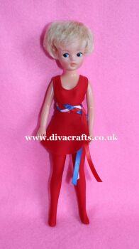 Handmade by Cazjar Pedigree Sindy Fashion - Reproduction Inspired Red Ballet Outfit