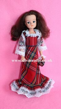 Handmade by Cazjar Pedigree Sindy Fashion - Reproduction Inspired Tartan Touch