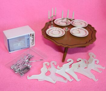 Assorted Dining Pieces Microwave & Hangers *used*