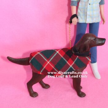 Handmade by Cazjar Pedigree Sindy Fashion - 054 Dog Coat & Lead Only