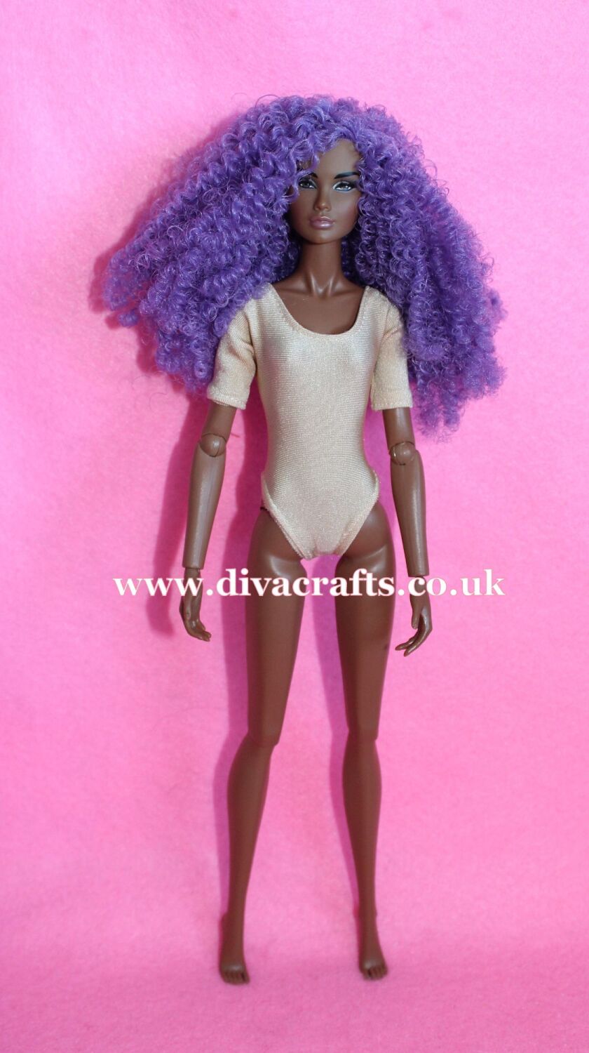 Integrity Doll With Purple Hair (not a real Shana doll) USED
