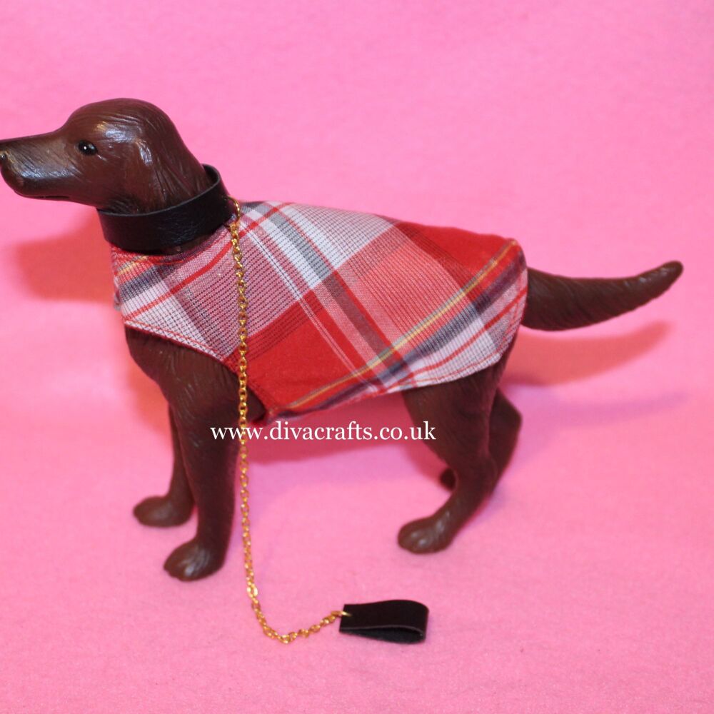 Handmade by Cazjar Pedigree Sindy Fashion - 126 Dog Coat & Lead Only