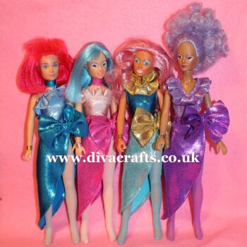 Handmade by Cazjar JEM Fashion Hasbro - Set of 4 Fashions Only G&G
